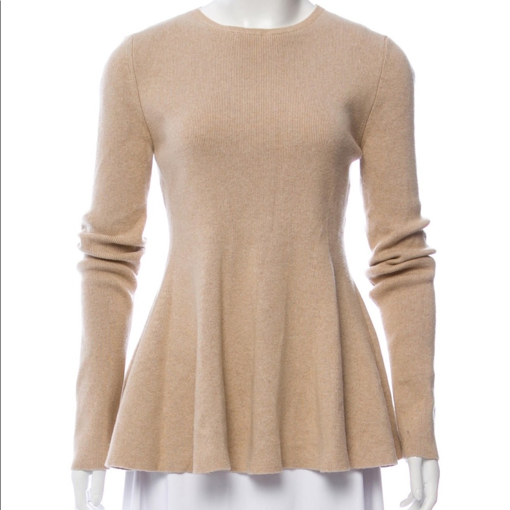 Authentic Christian Dior Cashmere peplum sweater